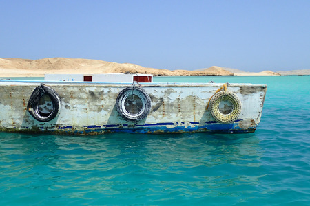 boat on the sea in the Egypt