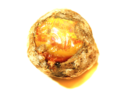 opal mineral isolated on the white backgroundの写真素材