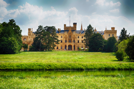 Lednice castle in the summer from Czech republicのeditorial素材
