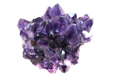 amethyst mineral isolated on the white background