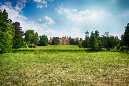 Lednice castle in the summer from Czech republicのeditorial素材