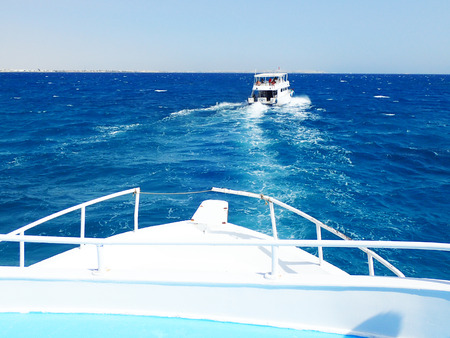 view from sea boat in Egypt red seaの写真素材