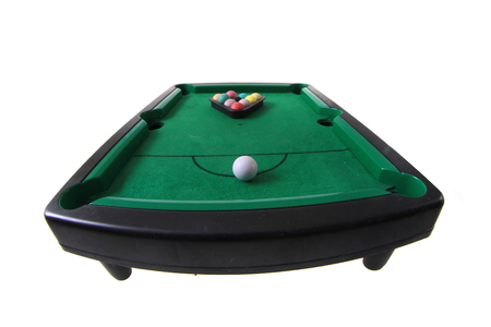 old billiard toy isolated on the white background