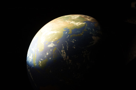 earth in the dark night as very nice backgroundの写真素材