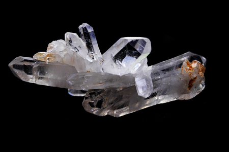 nice white crystal isolated on the black backgroundの写真素材