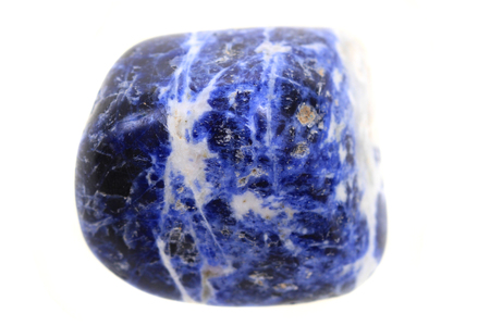 sodalite mineral isolated on the white backgroundの写真素材