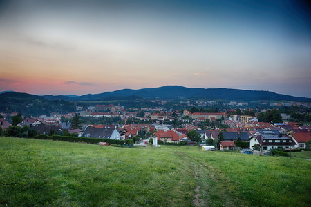cesky krumlov city most romantic place in czech republicの写真素材