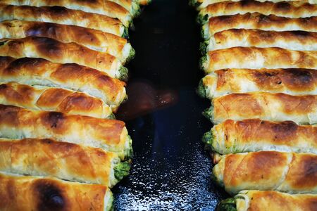 bulgarian filed rolls as very nice food backgroundの写真素材