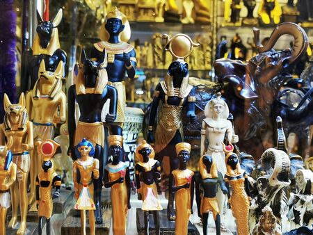 souvenirs from egypt as very nice backgroundの写真素材