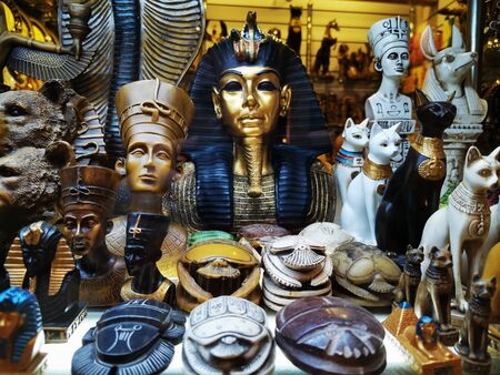 souvenirs from egypt as very nice backgroundの写真素材
