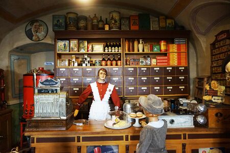 old store in Cesky Krumlov as nice background