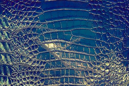 blue and silver plastic crocodile skin texture