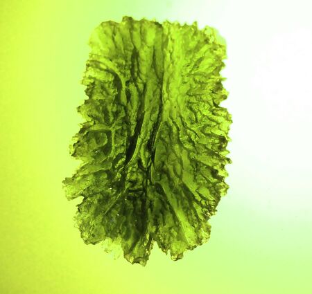 czech moldavite isolated on the white background