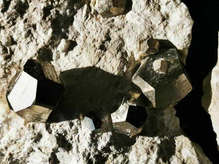 pyrite metal mineral texture as very nice background