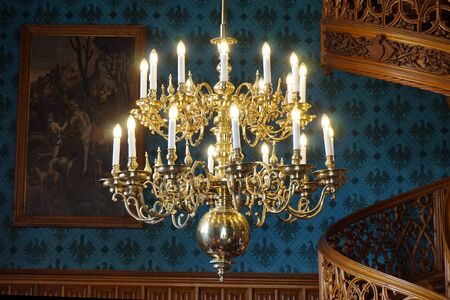 detail of lednice castle interior in czech republicのeditorial素材