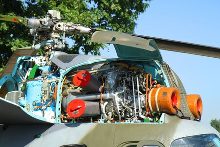 detail of fight helicopter as nice technology backgroundの写真素材