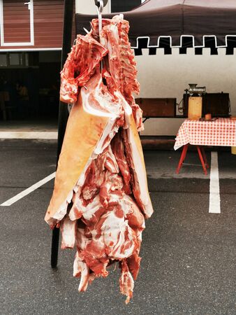 fresh pig meat from the czech animalsの写真素材