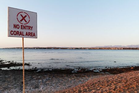 sunset in egypt, beach near Red seaの写真素材