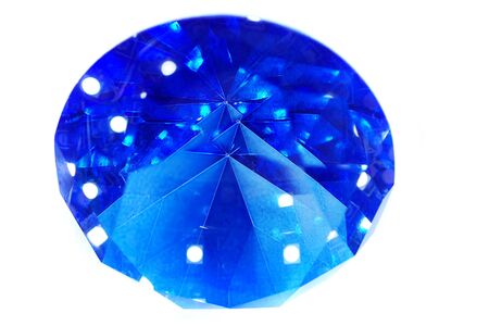 blue diamond isolated on the white backgroundの写真素材