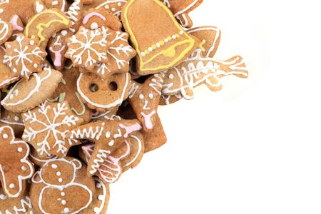 christmas gingerbread isolated on the white background
