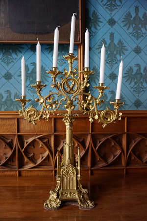 detail of lednice castle interior in czech republicのeditorial素材
