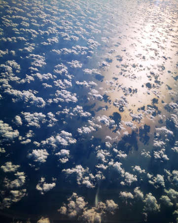 clouds from the aircraft as very nice background