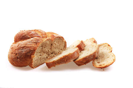 czech fresh bread isolated on the white background