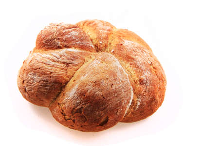 czech fresh bread isolated on the white background