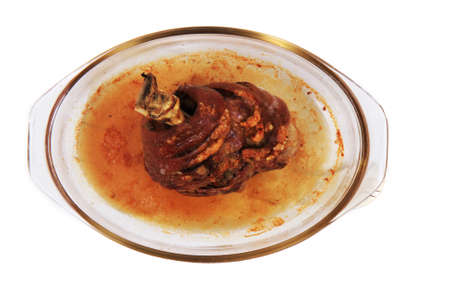 Baked pork leg as very nice food backgroundの写真素材