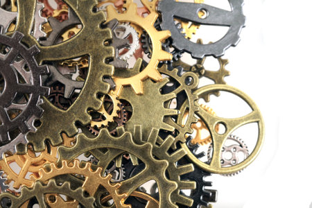 time machine wheels isolated on the white background