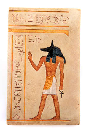 egyptian anubis souvenir isolated on the white background