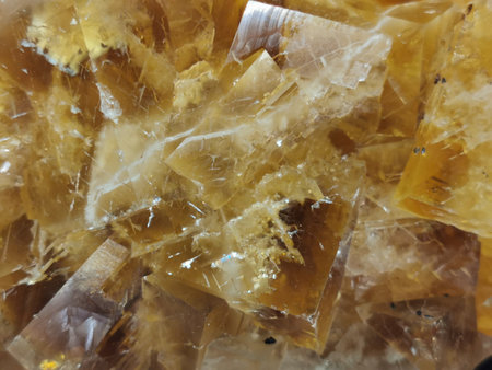 yellow fluorite mineral texture as natural backgroundの写真素材