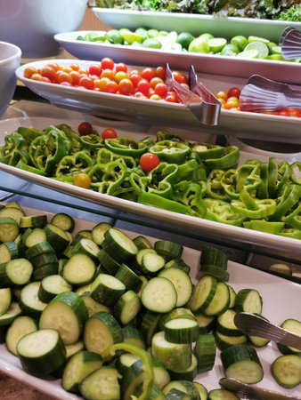 delicious vegetable salad from the Egyptian kitchenの写真素材