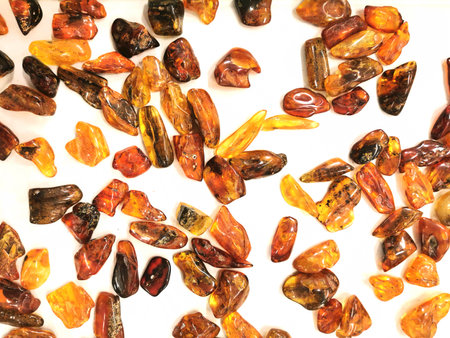 yellow amber mineral texture as nice natural backgroundの写真素材