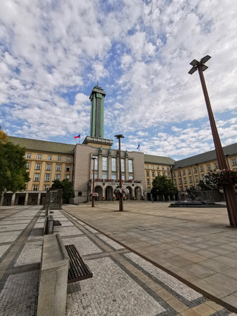 town hall from industry city Ostrava of Czech republic