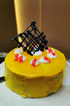 great mango cake as delicious fruit food