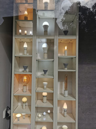 electric bulbs collection as very nice backgroundの写真素材