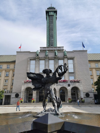 town hall in the Ostrava as very nice buildingの写真素材