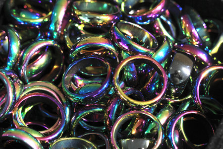 hematite color rings as nice rainbow texture