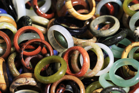 color minerals gem rings as nice background