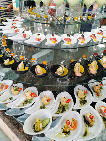 Egyptian delicious desserts as nice gourmet backgroundの写真素材