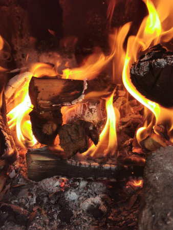 wood fire texture as easy natural background