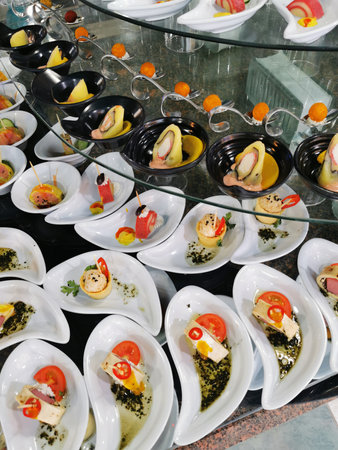 small canape food as very nice food background