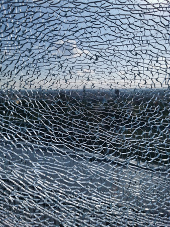 damaged glass texture as very easy backgroundの写真素材