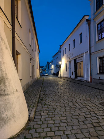 old Vidnava city in the Czech Republic in the night