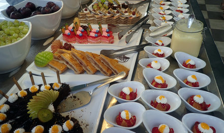 Egyptian delicious desserts as nice gourmet backgroundの写真素材