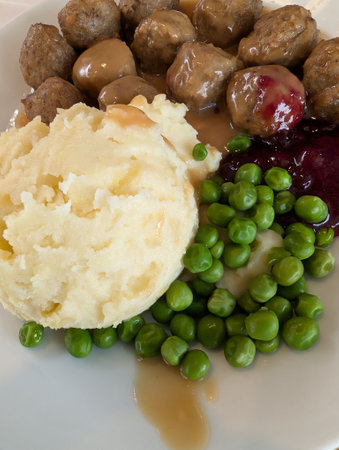 meat balls as typical European foodの写真素材