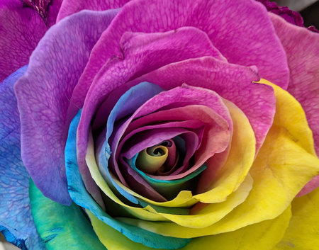 rainbow rose texture as very nice color backgroundの写真素材