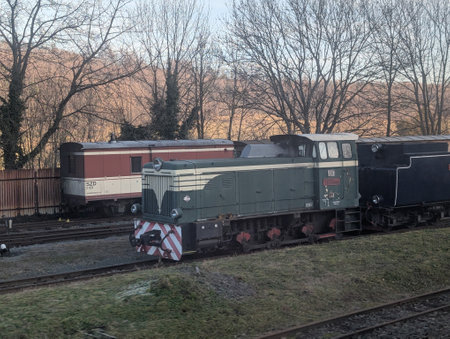 small Czech train 814-075 Regionovaの写真素材