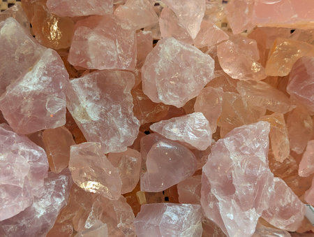 rose quartz mineral texture as nice backgroundの写真素材